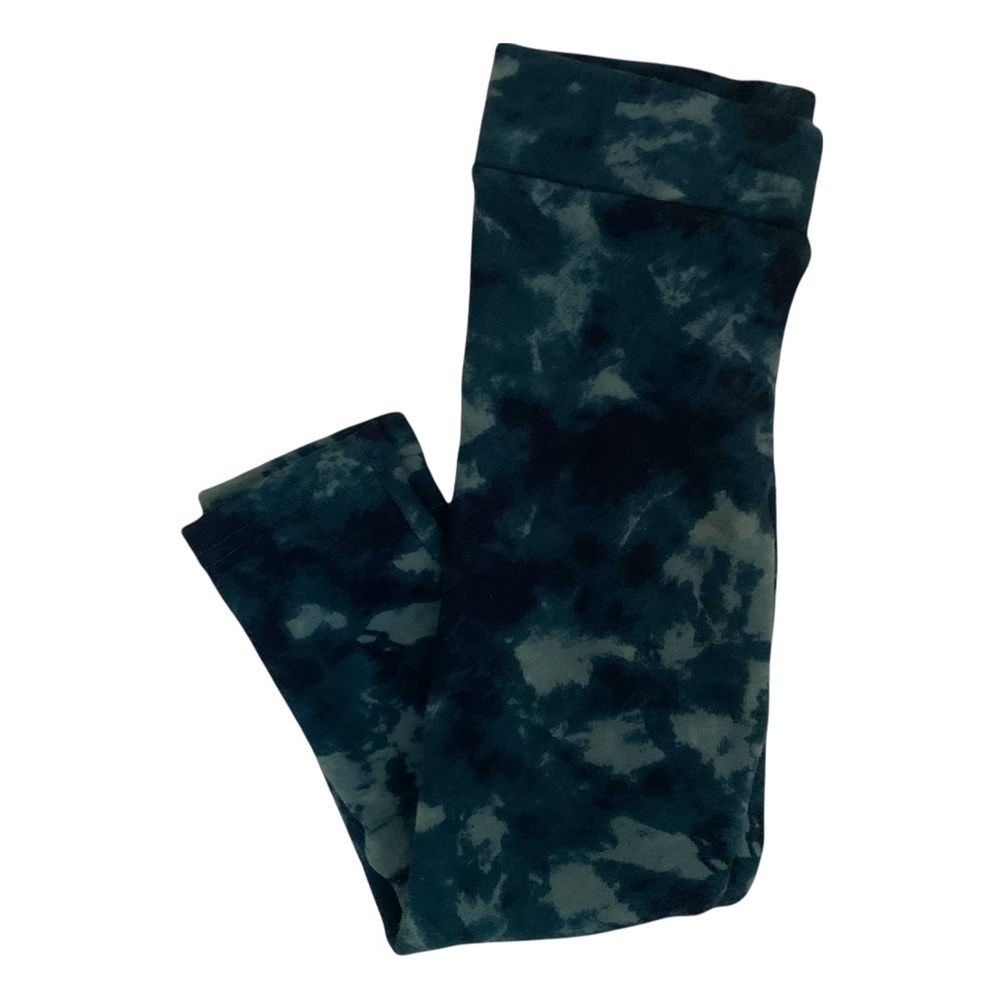 Old Navy Green Camo Tie Dye Cozy Leggings Girls Size 5